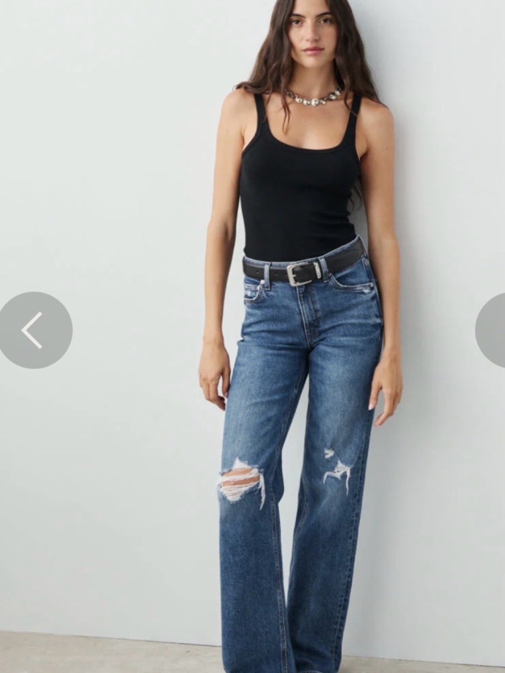 AYR Distressed Straight-Leg Jeans - Blue